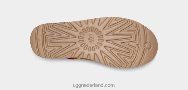 vrouwen kastanje UGG klassiek ultra mini vlechtplatform 686ZP656