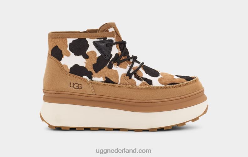 vrouwen kastanje UGG marin bootie koeienprint 686ZP78
