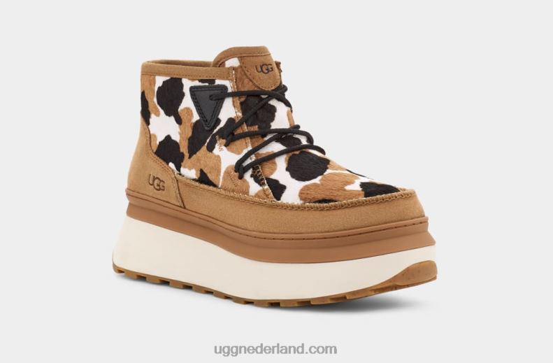 vrouwen kastanje UGG marin bootie koeienprint 686ZP78