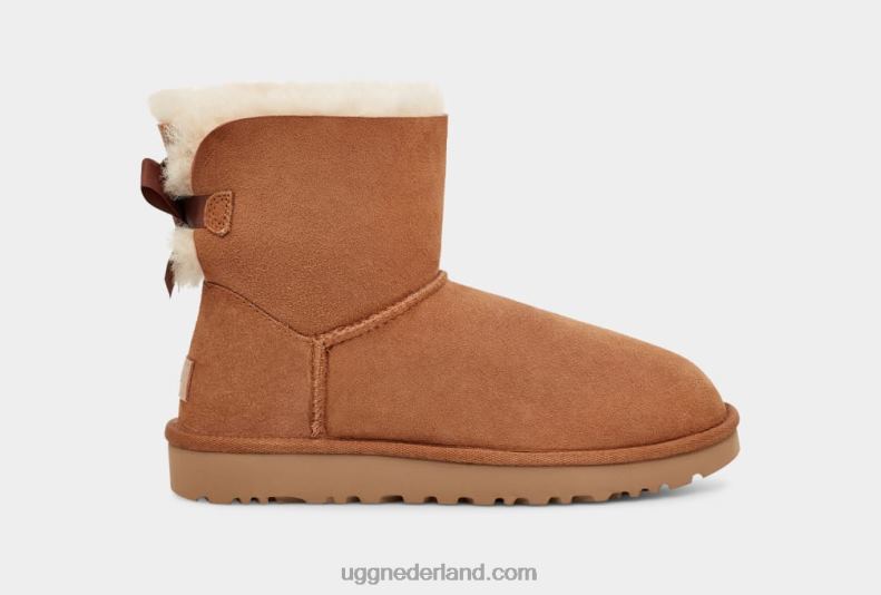 vrouwen kastanje UGG mini bailey bow ii laars 686ZP359