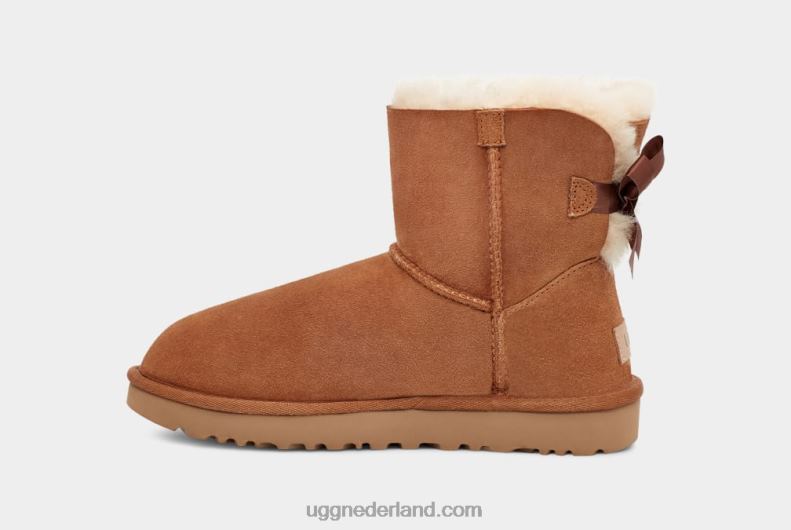 vrouwen kastanje UGG mini bailey bow ii laars 686ZP359