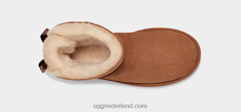 vrouwen kastanje UGG mini bailey bow ii laars 686ZP359