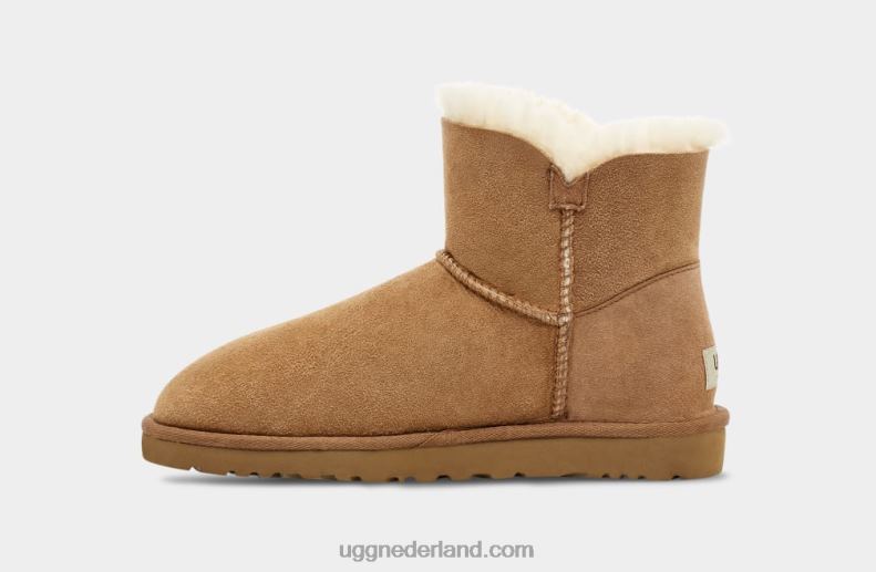vrouwen kastanje UGG mini bailey button ii laars 686ZP363