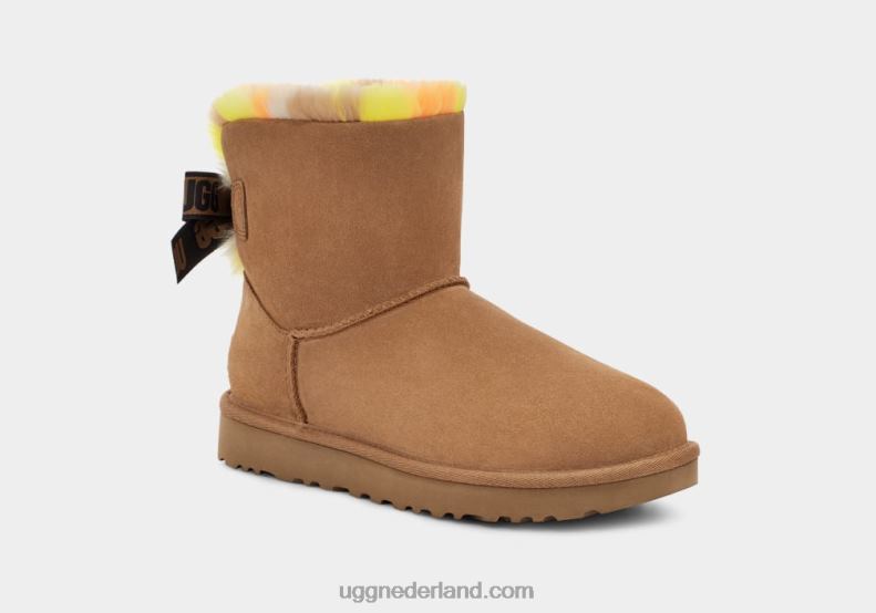 vrouwen kastanje UGG mini vestingmuur geruite punk 686ZP859