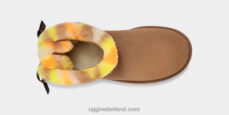 vrouwen kastanje UGG mini vestingmuur geruite punk 686ZP859