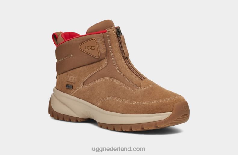 vrouwen kastanje suède UGG je korte ritssluiting 686ZP57