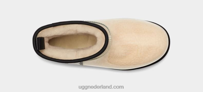 vrouwen naturel/zwart UGG klassieke heldere mini 686ZP2218