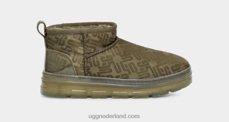 vrouwen verbrande olijf UGG klassiek ultra mini-monogram 686ZP2137