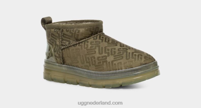 vrouwen verbrande olijf UGG klassiek ultra mini-monogram 686ZP2137