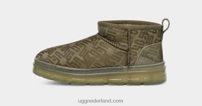 vrouwen verbrande olijf UGG klassiek ultra mini-monogram 686ZP2137