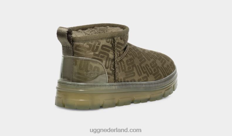 vrouwen verbrande olijf UGG klassiek ultra mini-monogram 686ZP2137