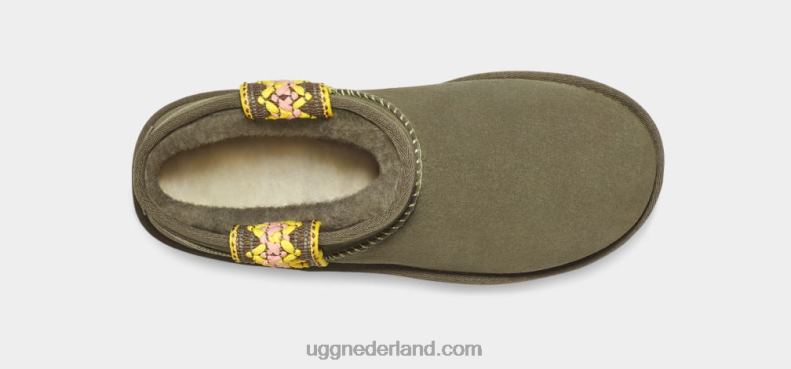 vrouwen verbrande olijf UGG klassiek ultra mini vlechtplatform 686ZP658