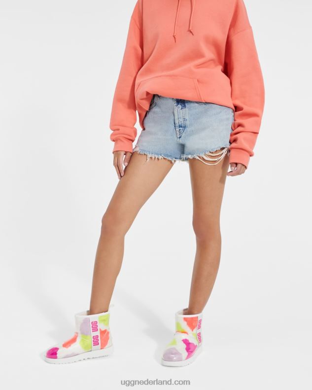 vrouwen wit UGG klassieke heldere mini-feestplekken 686ZP806
