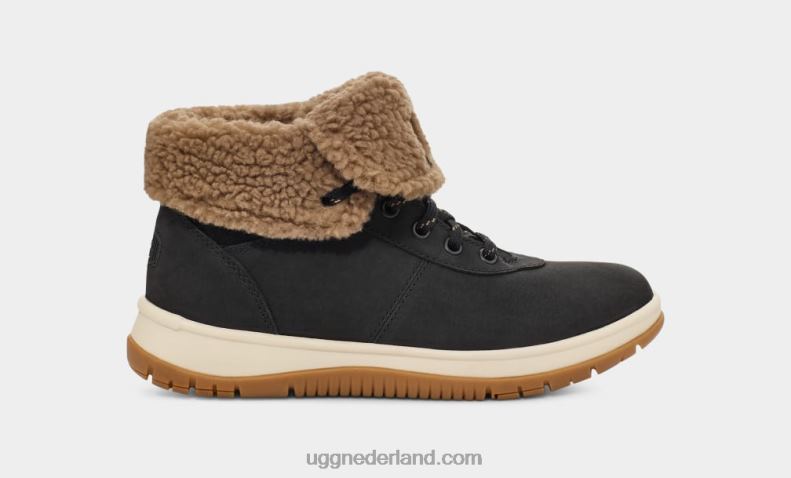 vrouwen zwart UGG Lakesider halfhoge veterschoen 686ZP722