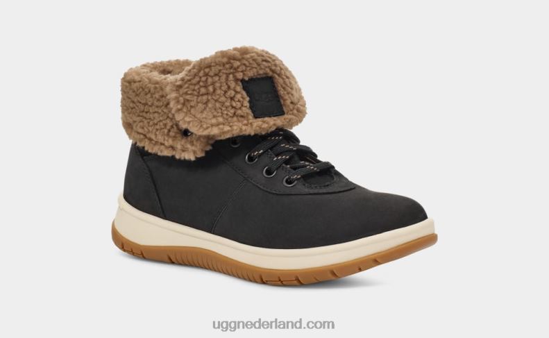 vrouwen zwart UGG Lakesider halfhoge veterschoen 686ZP722