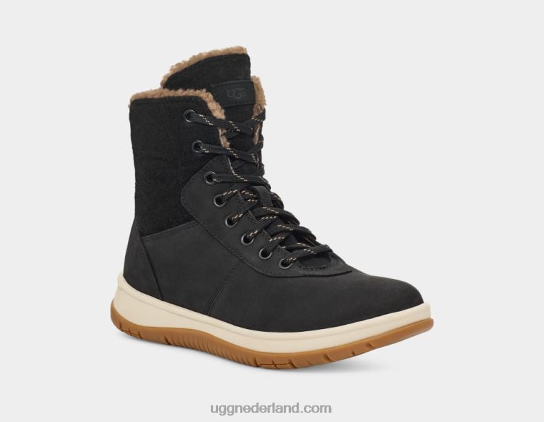 vrouwen zwart UGG Lakesider halfhoge veterschoen 686ZP722