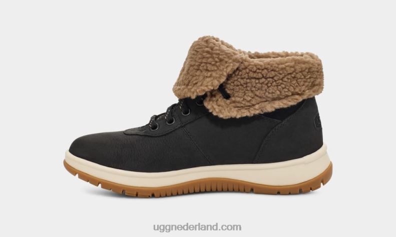 vrouwen zwart UGG Lakesider halfhoge veterschoen 686ZP722