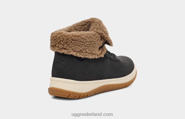 vrouwen zwart UGG Lakesider halfhoge veterschoen 686ZP722