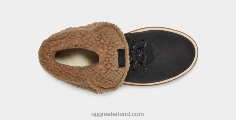 vrouwen zwart UGG Lakesider halfhoge veterschoen 686ZP722