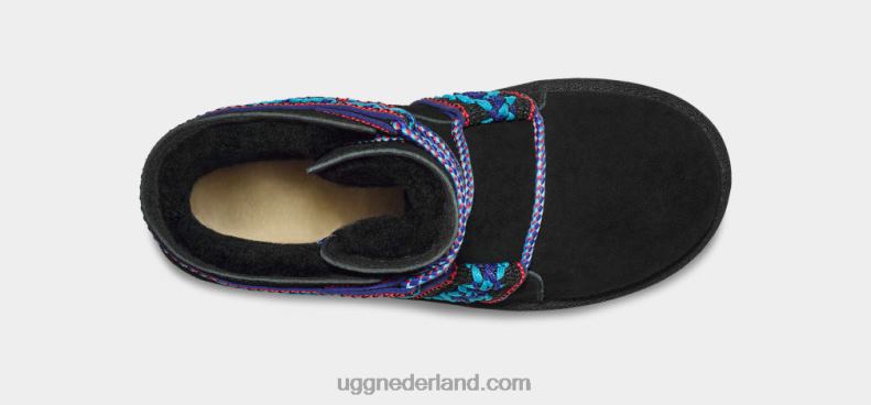 vrouwen zwart UGG klassiek mini ii gevlochten platform 686ZP654
