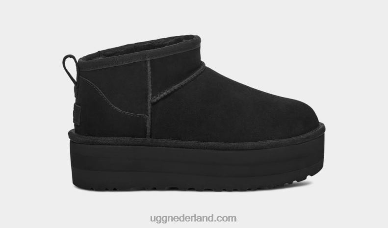 vrouwen zwart UGG klassiek ultra mini-platform 686ZP589