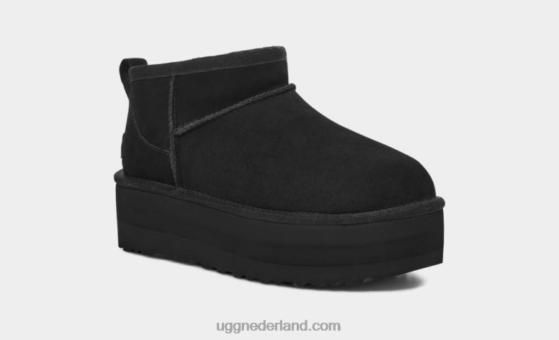vrouwen zwart UGG klassiek ultra mini-platform 686ZP589