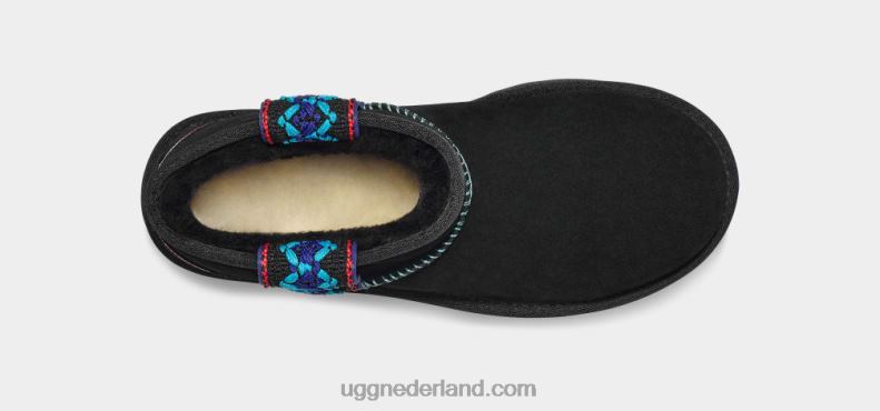 vrouwen zwart UGG klassiek ultra mini vlechtplatform 686ZP657