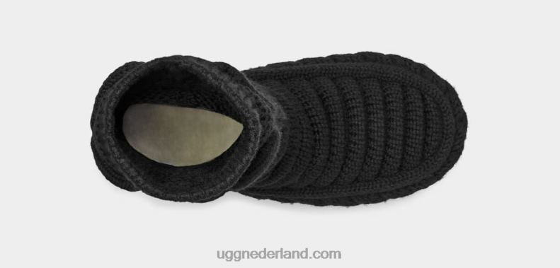 vrouwen zwart UGG klassieke lange grof gebreide laars 686ZP759