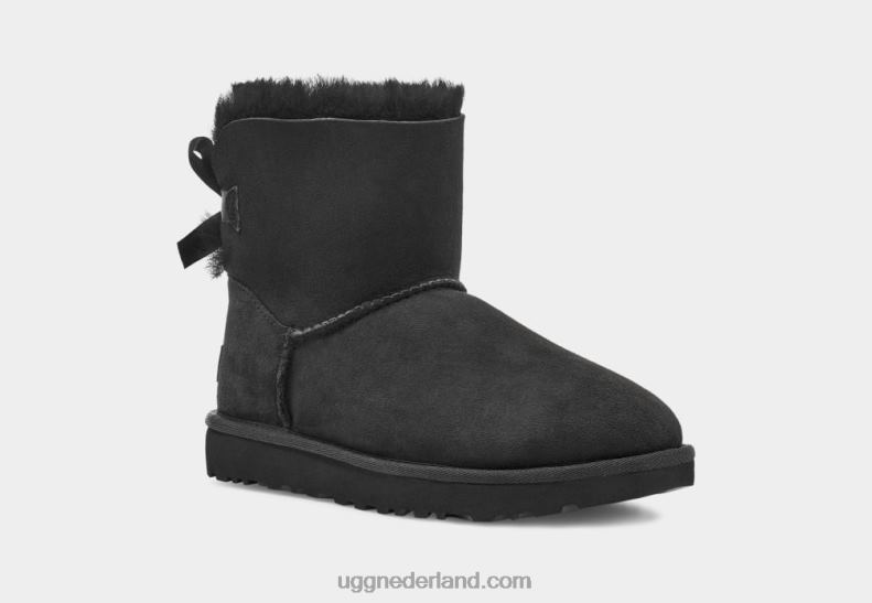 vrouwen zwart UGG mini bailey bow ii laars 686ZP360