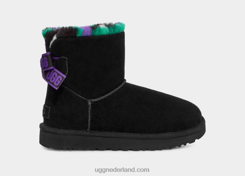 vrouwen zwart UGG mini vestingmuur geruite punk 686ZP860
