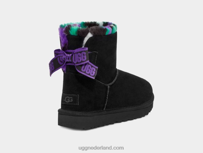 vrouwen zwart UGG mini vestingmuur geruite punk 686ZP860