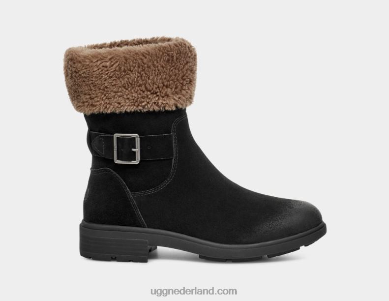 vrouwen zwart suède UGG Harrison-manchet 686ZP2044
