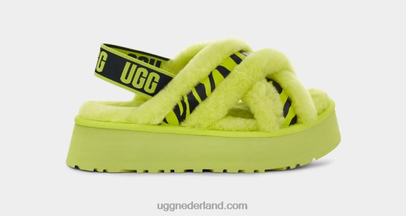 vrouwen Sleutel limoen UGG disco dwarsglijbaan animalia 686ZP737