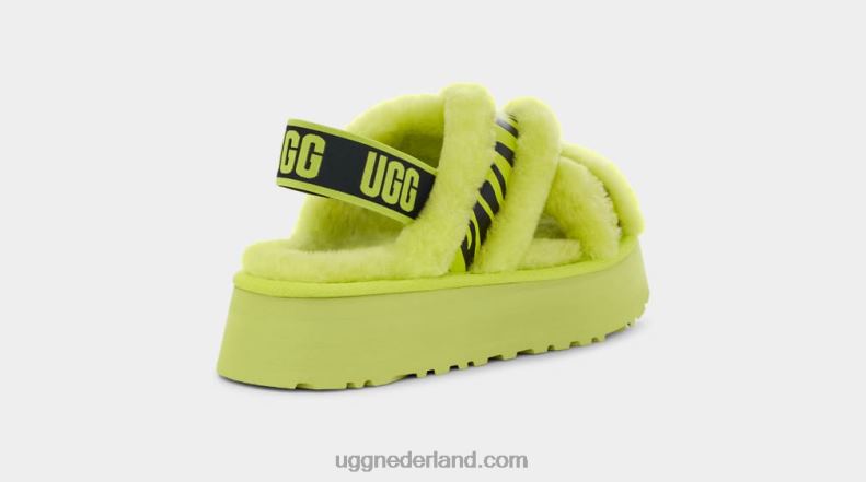 vrouwen Sleutel limoen UGG disco dwarsglijbaan animalia 686ZP737