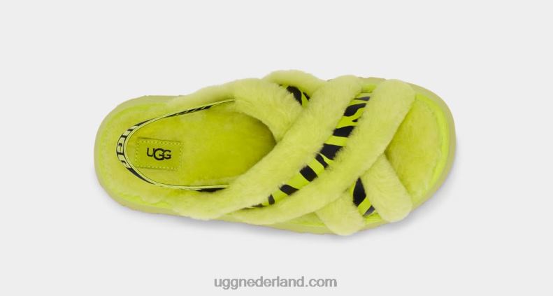 vrouwen Sleutel limoen UGG disco dwarsglijbaan animalia 686ZP737