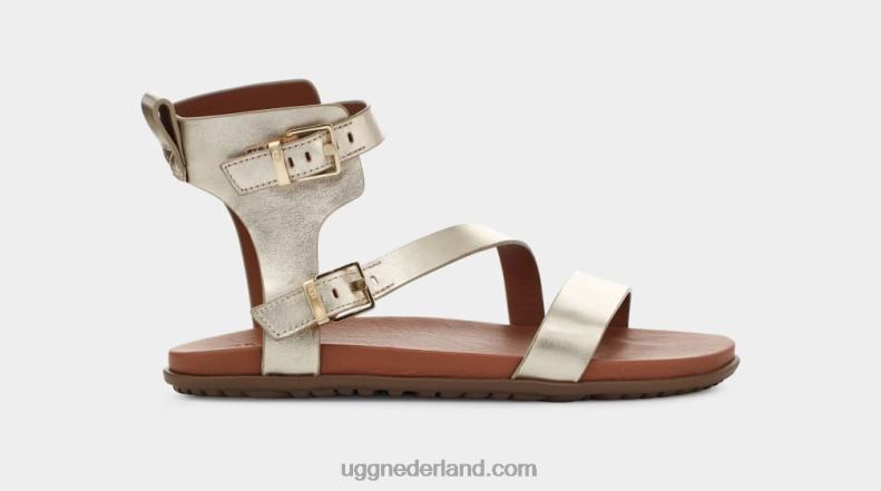 vrouwen bleek goud metallic UGG solivan band 686ZP63