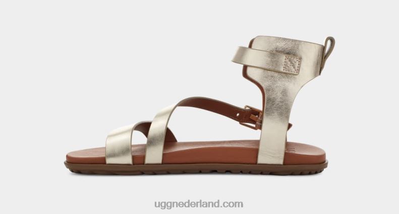 vrouwen bleek goud metallic UGG solivan band 686ZP63