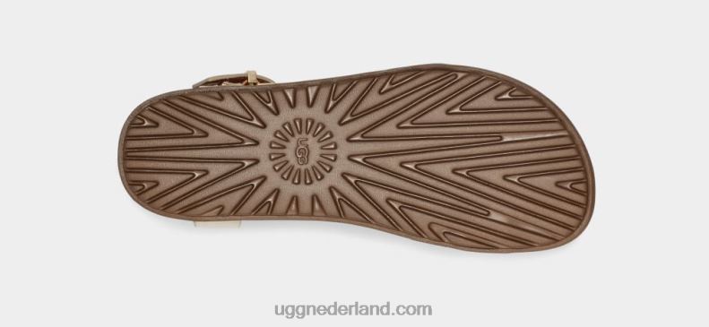 vrouwen bleek goud metallic UGG solivan band 686ZP63