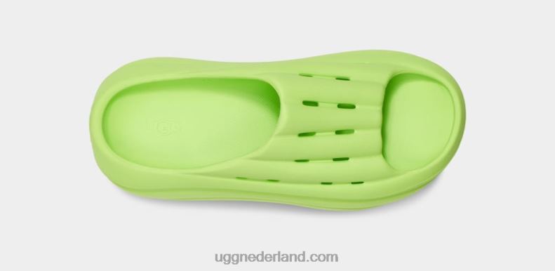 vrouwen bleke chartreuse UGG schuim glijbaan 686ZP377