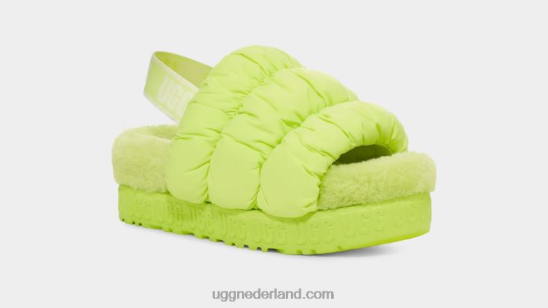 vrouwen bleke chartreuse UGG scrunchita 686ZP534