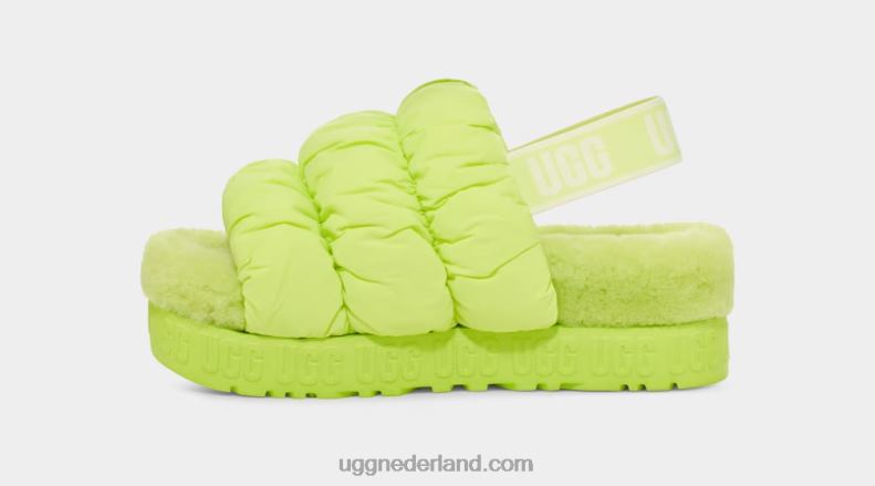 vrouwen bleke chartreuse UGG scrunchita 686ZP534