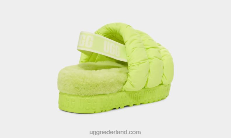 vrouwen bleke chartreuse UGG scrunchita 686ZP534