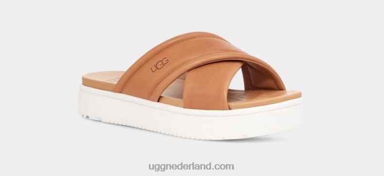 vrouwen bruin leer UGG zayne kruisband 686ZP538