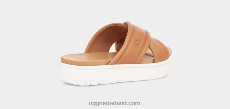 vrouwen bruin leer UGG zayne kruisband 686ZP538