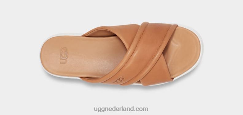 vrouwen bruin leer UGG zayne kruisband 686ZP538