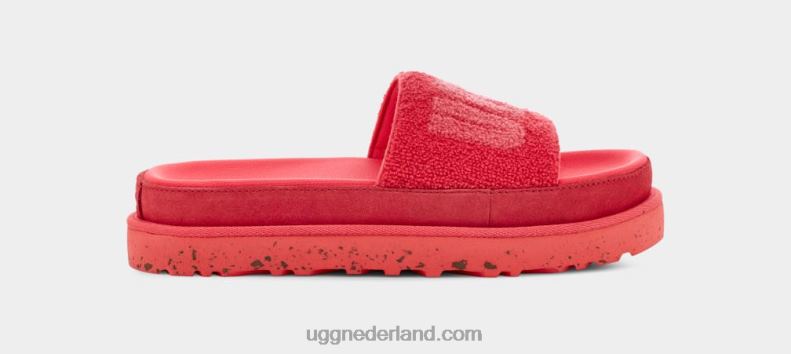 vrouwen hibiscus roze badstof UGG laton 686ZP797