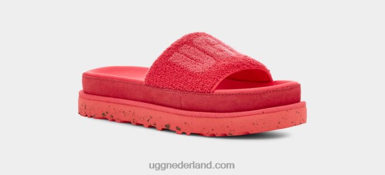 vrouwen hibiscus roze badstof UGG laton 686ZP797