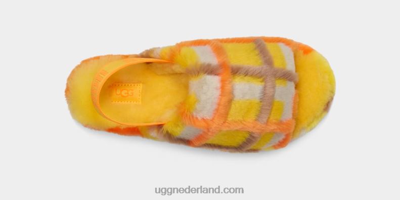 vrouwen kanarie UGG pluis ja schuif geruite punk 686ZP66