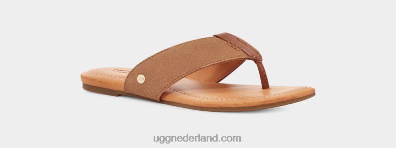 vrouwen kastanje UGG carey flip suède 686ZP3