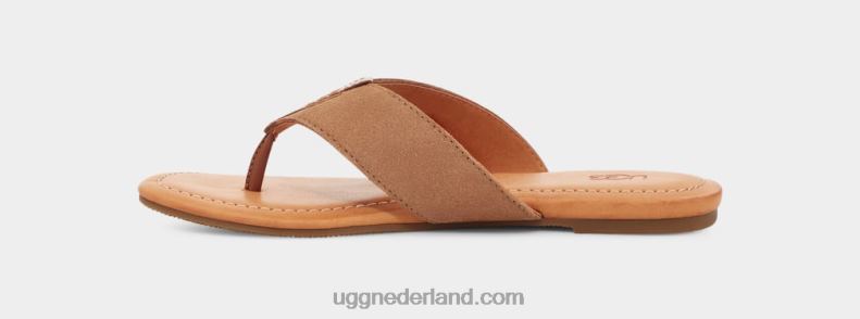 vrouwen kastanje UGG carey flip suède 686ZP3